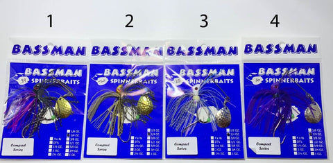 Bassman 1/4 ounce spinnerbait, Compact series